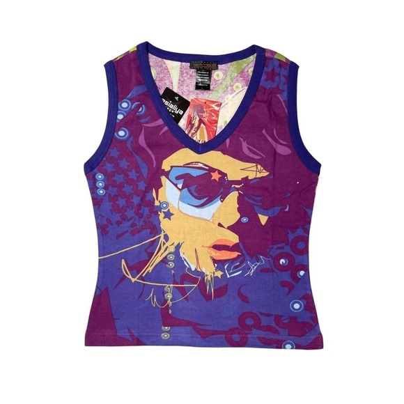 Custo Barcelona Tops - deadstock Hayes rare face graphic tank